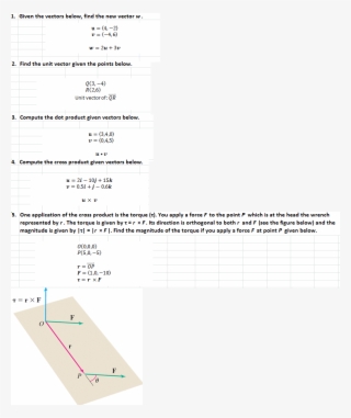 Solved Given The Vectors - Torque #6432139