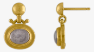 3 Gray Star Sapphire Bell Earrings #6433367