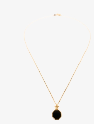 Golden Octagon Long Chain Necklace - Necklace #6434069
