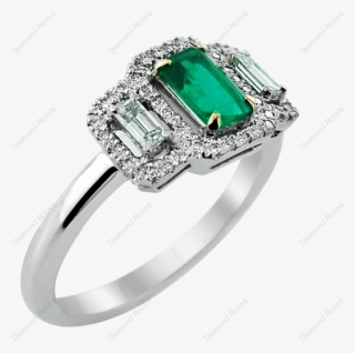 Emerald Octagon & - Pre-engagement Ring #6434118