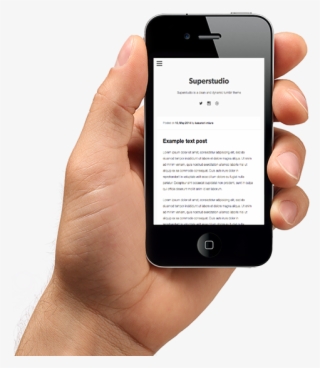 Superstudio Tumblr Theme For Non-header - Map On Smartphone Png #6435038