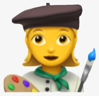 Sticker Emoji Artist Paintbrush Paint Pallette Loveit - Woman Police Officer Emoji #6435758