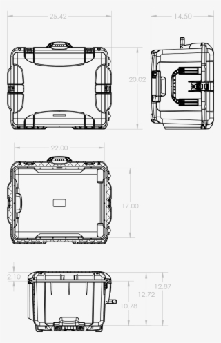 Dimensions Of The Nanuk 960 Dji Ronin-mx Hard Case #6436429