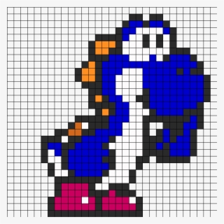 Blue Yoshi Perler Bead Pattern / Bead Sprite - Bloc Loc 9.5" Half Square Triangle Ruler #6437367