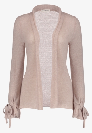 Tie Cuff Cardigan Sable Heather - Cardigan #6440015