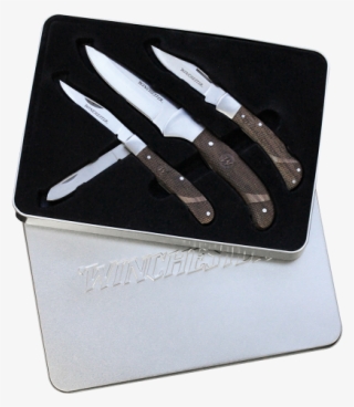 Winchester Rosewood Pocket Knife Set - Winchester Knife Set 3 Pce Tin Rosewood #6440065