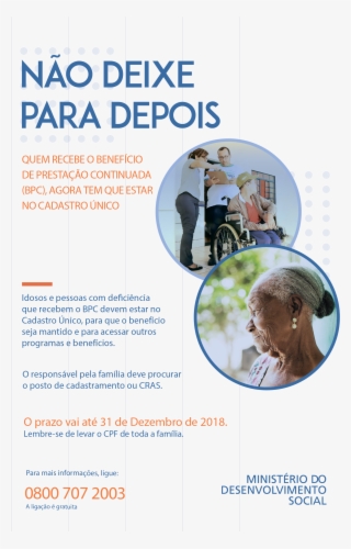 34 Pm 911361 Cartaz Bpc A3 - Não Deixe Para Depois Mds #6440486