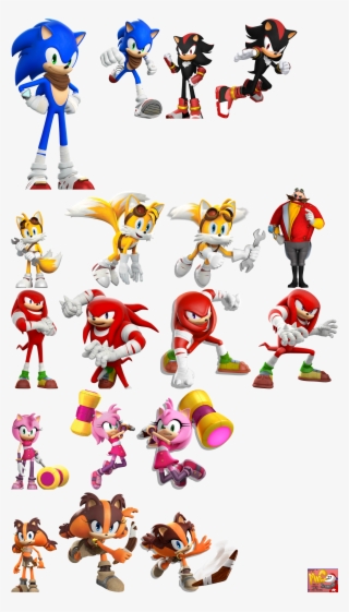 Click For Full Sized Image Character Portraits - Tomy Sonic Boom Buildable Figures - 12 Packs #6442138