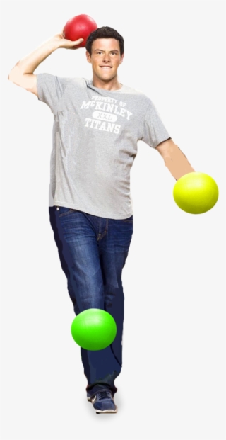Cory Monteith Png Pic - Glee Dogeball Posss Finn #6444705
