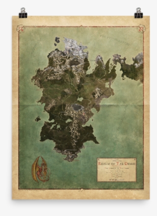 Realm Of Tal'dorei Rolled Poster Map, Parchment Background - Critical Role New Map #6444754