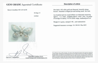 14kt Gold Butterfly Brooch - Document #6446391