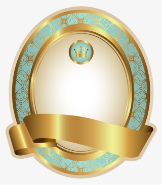 Blue Luxury Label Template Clipart Image - Label #6447787