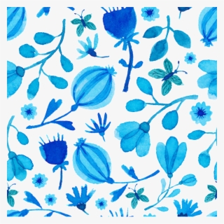 Fresh Hand Painted Flowers And Plants Branches Background - Wallpaper #6449920