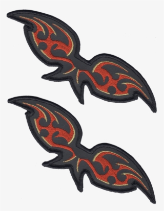 Orange And Gold Wings Pair 6″ Embroidered Reflective - Eagle #6451891