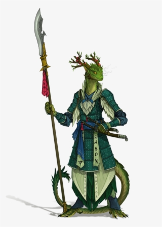 An Image Of A Green Scaled Female Dragonsworn Monk #6456971
