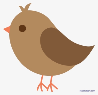 Png Clipart Bird Brown Cute Clip Art - Blue Bird Baby Shower #6459618