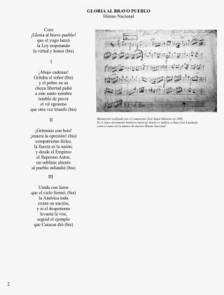 National Anthem Venezuela Download Page - Juan José Landaeta #6465490
