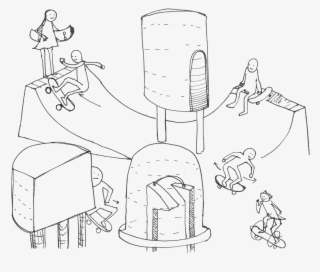 39 1m Skating Circuits 2 13 Jun 2017 - Skateboard Single Line Drawing #6466731