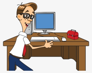 Pc Clipart Computer Nerd - کار کردن با کامپیوتر #6467222