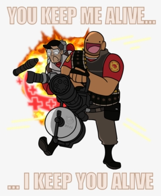 You Keep Me Alive 20l1 Team Fortress 2 Minecraft Overwatch - Medic And Heavy Funny #6468048