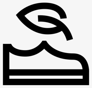 It's A Logo For Vegan Shoes With A Leaf Floating Above - Icon #6473036