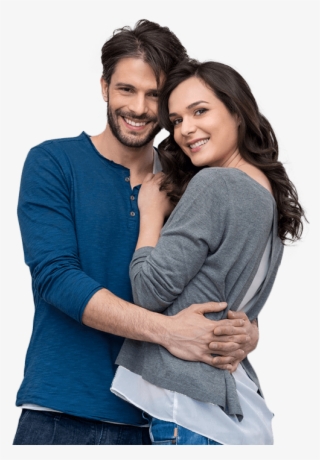 Intimate Couple Hugging Each Other Smiling - Hug Couple Png #6473923