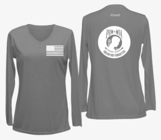 Women's Reflective Long Sleeve Shirt - Pow Mia Ornament (round) #6480847