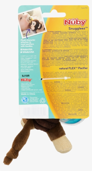 Snoozie Plush Pacifinder With Small Natural Flex Cherry - Nuby #6480947