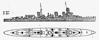 Heavy Cruiser Benham Class Destroyer Porter Class Destroyer - Ww1 British Battleship Diagram #6481274