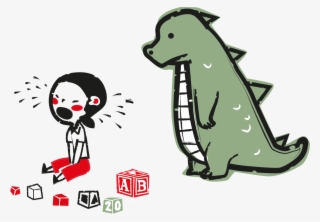 The Little Iris Has A Very Uncommon Friend Called Godzilla - Illustration #6483826