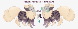 Alolan Marowak X Arcanine [click For Larger Version - Cartoon #6483990