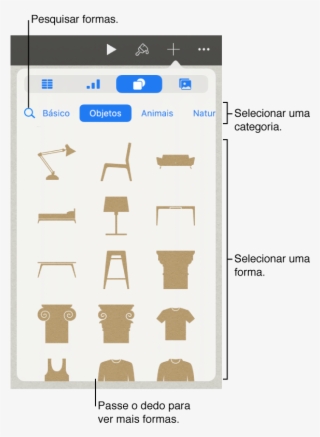 A Biblioteca De Formas, Com As Categorias Exibidas - Geometric Shape #6484941