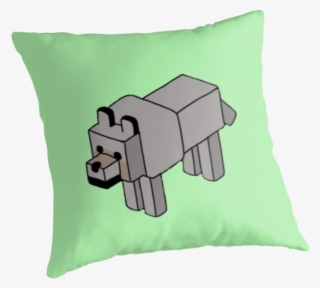 Minecraft Wolf Design - Throw Pillow #6485295