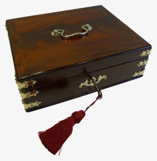 English Sheraton Period Jewelry Box With Secret Drawer - Drawer #6485549