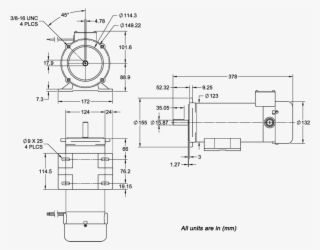 Brush Dc Motors - 100 Hp Motor Dimension #6487085