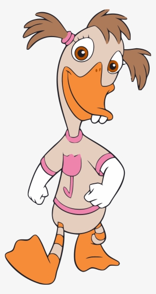 Abby Mallard Walking Clipart Png - Chicken Little Cartoon Characters #6487550