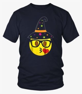 Funny Halloween Emoji Witch Nerd Kissy Face T-shirt #6488426