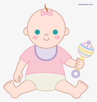 Png Free Babies Playing Clipart - Baby With Rattle Clipart #6492971
