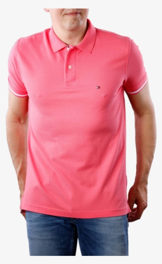 Tommy Hilfiger Basic Tipped Regular Polo Pink Lemonade #6494944