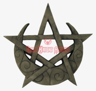 Crescent Moon Pentagram Plaque From Dark Knight Armoury - Pentagram Icon #6495469
