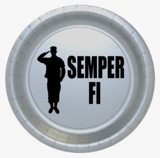 Click For Larger Picture Of Semper Fi Dessert Plate #6498670
