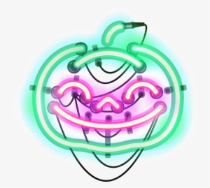 Green Pumpkin Smiling Face Watercolor Hand-painted - Circle #650166