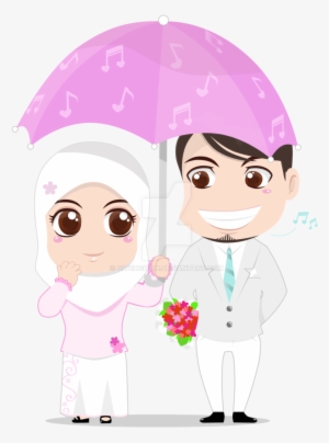 Banner Freeuse Download Hijab Vector Couple - Hijab Wedding Png #650394