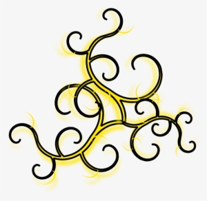 Black And Gold Swirls Clip Art - Yellow And Black Swirls #650702