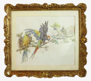 Antique Watercolor Painting , Signed , 19th Century - Painting #651981
