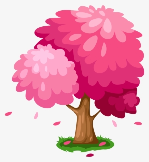 Cute Pink Spring Tree Clipart - Cute Tree Clipart #653424