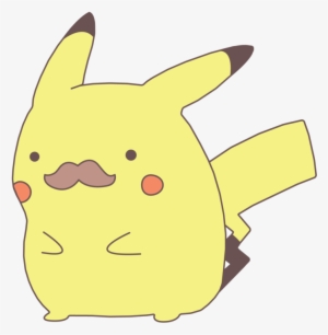 Pikachu - Chibi Pikachu With Mustache #653617
