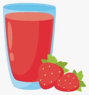 Png Black And White Stock In A Glass Fresh Isolated - Strawberry Juice Cartoon Png #653641