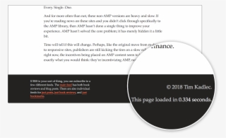 Tim Kadlec's Site Shows How Long The Page Took To Load - Page Footer #654140