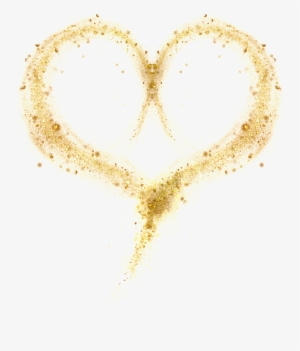 This Graphics Is Golden Love Transparent Decorative - Heart #654484